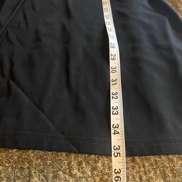 Briggs New York Black maxi skirt slinky knit button front 90s basics goth Lg - Picture 6 of 12